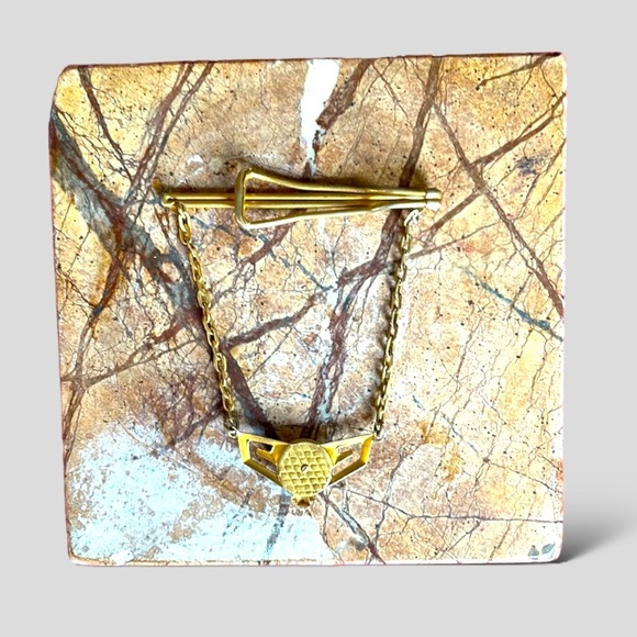 Vintage Tie Bar Drop Chain “Letter F” - Picture 3 of 5